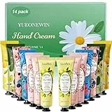 Confezione da 14 crema per le mani, regalo di Natale, per mani secche, screpolate, per il piede, per l'inverno, profumo, per il giorno, crema idratante per il corpo, tira rapidamente(420 ml)