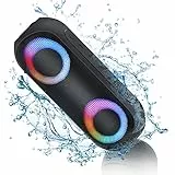 NOTABRICK Cassa Bluetooth Potente Altoparlante Bluetooth Portatile con 30W Stereo & Luce Led,Speaker Bluetooth IPX7 Impermeabile,Associazione Stereo,1000 Minuti Tempo di gioco