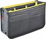 Ducomi Organizer Borsa Donna 13 Tasche Capiente Organizzatore Viaggio Borse Espandibile Doppio Manico Porta Accessori Cosmetici, Telefono, Trucco - Garanzia 3 Anni Spedito da IT (Standard, Grey)