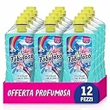 Fabuloso Detersivo Pavimenti Fiori di Loto 950ml, Detergente Multiuso, 100% Pulizia, Profumo per 24 ore, Formula Biodegradabile al 94%, 99% Ingredienti di Origine Naturale