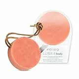 FOREO LUNA 4 body, spazzola corpo massaggiante, Dispositivo detergente ed esfoliante corpo, Scrub corpo per peli incarniti, Trattamento per linfodrenaggio, Ricaricabile con USB, Peach Perfect