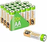 Batterie AA - Set da 20 | GP Super | Pile Stilo AA Alcaline da 1,5V / LR06 - Lunga Durata