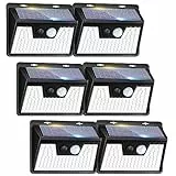kolpop Luce Solare LED Esterno【6 Pezzi / 3 Modos】 Faretti Solari a Led da Esterno con Sensore di Movimento, Luci Solari Esterno IP65 Impermeabile Lampada Solare da Esterno per Giardino Garage Patio
