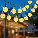 litogo Catena Luminosa Esterno Solare, [60 LED/14M 45FT/8 Modalità] Luci da Esterno Giardino Impermeabile Luci Solari per Giardino Lucine Decorative per Giardino Terrazzo Matrimonio (Bianco caldo)