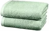 Amazon Basics - Set di asciugamani ad asciugatura rapida, 2 pezzi, 2 asciugamani - Verde Acqua