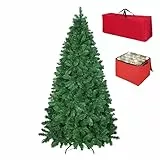 Totò Piccinni Albero di Natale Artificiale NOEL, Folto, Effetto Realistico, Rami a Gancio, Facile Montaggio, PVC, Ignifugo con Borsone (210 cm, Verde)