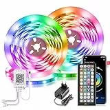 Nallee Led Striscia,Luci Led Camera Da Letto 20 Metri, Striscia Led Con Telecomando, App Controllato, Cambia Colore Con La Musica, Luci Colorate Per Casa, Decorazioni, Cucina, Bar, Festa
