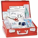 AIESI® Cassetta medica di pronto soccorso ALLEGATO 1 CON SFIGMOMANOMETRO per aziende più 3 dipendenti, Conforme DM388/DL81, Made in Italy