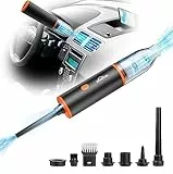 WHATOOK Aspirapolvere Auto Potente, 3 in 1 Elettrico Rimuovi Polvere Senza Fili & Aspirapolvere, 3 Velocità 100000RPM/12000PA Mini Aspirabriciole Senza Fili, Air Duster per Tastiera,PC,Pulizia Casa