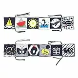 WeddHuis 1 Pcs Libri di Stoffa per Neonati, Il Libro in Bianco e Nero Interattivo Accompagnare Il Bambino, Giocattoli Morbidi in Sviluppo Cognitivo visiva e Intellettivo, Lavabile,12 Pagine Pieghevole