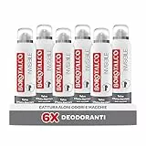 Borotalco, Deodorante Spray Invisibile, Assorbe il Sudore e Non Lascia Aloni, Senza Alcool, Anti Macchie, Profumo Classico di Invisible, Deodorante Uomo e Donna - 6 Flaconi da 150 ml