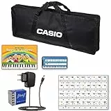 CASIO Borsa per Tastiere con Alimentatore ffalstaff da 9,5 V, Adesivi in PVC Trasparente con Notazione Italiana e Internazionale, App di Apprendimento per Pianoforte e E-book 'Suona la Tastiera'