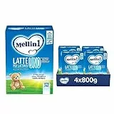 MELLIN 1 - Latte in Polvere per Lattanti - dalla nascita al 6° Mese - Confezione da 3200 grammi (4 confezioni da 800g)