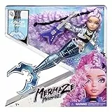 Mermaze Mermaidz - RIVIERA - Bambola alla moda sirena con coda che cambia colore in acqua calda e capelli ricci viola - Include vestito e accessori - Articolata, puó posare - 4+ anni