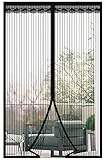 DIKER Zanzariera Magnetica per Porte Anti Zanzare Calamite Tenda Anti Zanzare Insetti Facile da installare per ideale per porte da balcone, cantine, terrazze (Nero, 90 * 220cm)