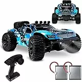 Overmax Hooligan Grande Auto RC Telecomandanta Scala 1:10 Velocità 50km/h, Portata 100metri, 4x4, 40min di Grande Divertimento, Luci LED, Ruote 10cm, Sospensione Olio-Molla, 2 Batterie