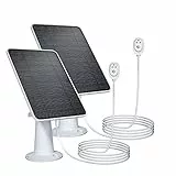 Pannello solare con telecamera di sorveglianza Arlo Pro4, Pro3, Ultra, Ultra2, Floodlight per esterni, compatibile, resistente alle intemperie, cavo di ricarica magnetico da 3 m, supporto regolabile