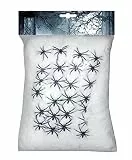 Ciao- Ragnatele Decorative (500 g) con 25 Ragni, Colore Bianco, Nero, 31462