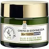 Tesori di Provenza Crema Viso Anti-età Notte BIO, Crema di Giovinezza, con Olio d'Oliva Biologico, Ricco in Polifenoli Antiossidanti, 50 ml