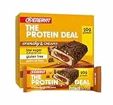 Enervit, The Protein Deal, Protein Bar Caramel Fun, 12 Barrette Proteiche da 55g, 20 Grammi di Proteine, Gusto Caramello, Snack Senza Glutine, Low Sugar