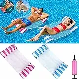 Tuofang Galleggianti Gonfiabili per Piscina Adulti, 2 Pezzi dell'Acqua, Lettino Pieghevole con 1 Pompa, Giochi Estiva Mare Beach Party… (A)