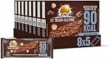 Céréal Nocciolato, Barrette senza Glutine con Cereali e Cioccolato, Snack Gustoso e Ricco di Fibre con solo 90 calorie per Biscotto, Pack di 8 confezioni da 5 barrette (8 x 5, 90 gr)