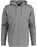 GANT REG SHIELD FULL ZIP HOODIE, Felpa con cappuccio Uomo, Grigio ( GREY MELANGE ), 4XL