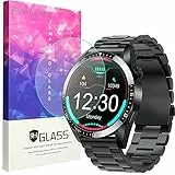 Blueshaweu Pellicola protettiva compatibile con smartwatch FMK da 1,32', durezza 9H, pellicola protettiva in vetro temperato per smartwatch FMK I39