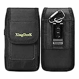 Custodia Cintura per OPPO A53 A73 Realme C21 Xiaomi Note 10 Blackview A60 A80 Nylon Fondina Porta Cellulare Verticale con Clip Metallica & Porta Carte in Pelle