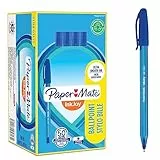 Papermate S0957130 Inkjoy 100 Cap Penna a Sfera con Cappuccio e Punta Media da 1.0 mm, Scatola da 50, Blu
