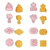 Guowall Formine per Biscotti, Formine Biscotti Bambini Stampi per Biscotti, Plastica (Compleanno, 8 Pezzi)