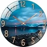SWECOMZE Orologio da parete senza ticchettio, in stile moderno, con movimento silenzioso, orologio da parete grande, 30 cm, per ufficio, cucina, camera da letto, soggiorno, aule