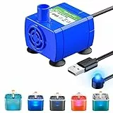 AONBOY Pompa Fontanella per Gatti, Pompa per Fontana per Gatti con Luce a LED, Ultra Silenziosa, Lunga Durata, IP68 Impermeabile