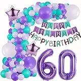 Arco Palloncini Viola 60 Anni Compleanno Viola Decorazioni 60 anni Compleanno donna,Palloncini compleanno 60 Anni Palloncini Compleanno donna decorazioni compleanno 60 anni compleanno donna