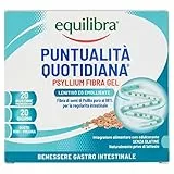 Equilibra Integratori Alimentari, Psyllium Fibra-Gel, Integratore a Base di Fibra di Psyllio, Per la Regolarità del Transito Intestinale e l'Assorbimento dei Nutrienti, 20 Bustine Monodose