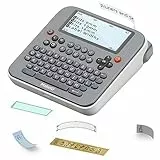 Makeid E1 Etichettatrice Portatile - Stampante Termica Compatibile Bluetooth - Tastiera QWERTY, Schermo LCD da 4,42' - Stampa Etichette Adesive Impermeabili da 16 mm - Include Cavo USB