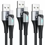 BLACKSYNCZE Cavo USB C [3Pezzi 0.5M+2M+2M] Cavo USB Type-C Ricarica Rapida Cavo Tipo C Nylon Cavo USB A a USB C per Samsung Galaxy S23 S22 S21 S20 S10 A71 A51 Note 20 10, Huawei P50 P40 P30, Pixel 7
