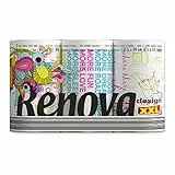 Renova 200065561 Design - Asciugamano di Carta Xxl, 3 rotoli, Bianco, 14.4 m