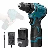 Trapano Avvitatore Batteria 16.8V, Weytoll Trapano Avvitatore Senza Fili con 2 * 1.3Ah Batterie Max 45Nm, 23+1 Impostazione Coppia, 2 Velocità, 3 LED