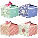 SIMUER Scatole Regalo 12pcs Bomboniere Portaconfetti Dolci Scatole Cupcakes Scatole Biscotti, Regali Fai da Te per Compleanno Matrimonio Festa Battesimo Laurea
