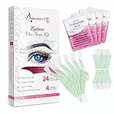 Strisce di Cera Depilatorie del Sopracciglio, Confezione da 24 Strisce con 4 Pezzi Salviette Detergenti Olio Beauty7