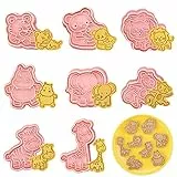 Formine per Biscotti per Animali, 8 Pezzi Stampi Biscotti Animale, stampi biscotti bambini, Stampi 3D Biscotti, Stampo per Biscotti Animali, Formine Biscotti Animali per Decorare Biscotto Dolci Torta