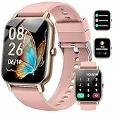 Smartwatch Donna Uomo, Effettua o Risposta Chiamate, 1.85' Orologio Smartwatch, Smart Watch con Cardiofrequenzimetro/Monitoraggio del Sonno, 100+ Sport Impermeabil IP68 Fitness Tracker per Android iOS