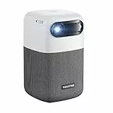 POKITTER Pod Mini Projector, Proiettore DLP Portatile con Batteria 2.5H, 150 ASIN, 5G WiFi Smart Projector, 16GB Memory, 10CM Short Throw, Android 9.0, 480P Native per la casa e l'esterno, Grigio