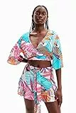Desigual Top_landes 1000 Set Bikini, Bianco, L Donna