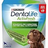 Dentalife ActivFresh Large Snack per Cani di Grande Taglia, Pack 18 Stick