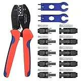 Set di pinze crimpatrici solari per pannello solare da 2,5/4/6 mm², 6 paia di connettori solari IP68, maschio e femmina pannello solare + pinza crimpatrice