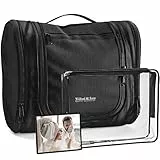 Beauty Case Viaggio da Appendere con Borsa da Viaggio Trasparente e Specchio per Uomo, Donna - Borsetta da Bagno Premium Idrorepellente | Borsa Toilette per Valigia, Bagagli a Mano Outdoor