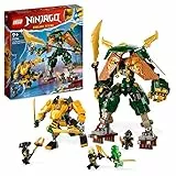 LEGO 71794 NINJAGO Team Mech Ninja di Lloyd e Arin, Set con 2 Action Figure Combinabili, Giochi Ninja, Idee Regalo di Natale per Bambini e Bambine da 9 Anni con 5 Minifigure, Playset di Battaglia