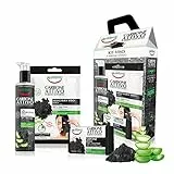 Equilibra Viso, Kit Viso Carbone Attivo, Gel Detergente Detox, Maschera Viso Detox, Idratante e Rinfrescante, Sapone 100% Vegetale Detox e Delicatamente Esfoliante, Confezione Regalo